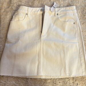 White Denim Skirt